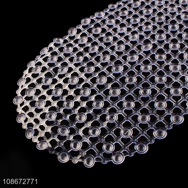 Yiwu market transparent pvc non-slip bath mat foot mat for bathroom