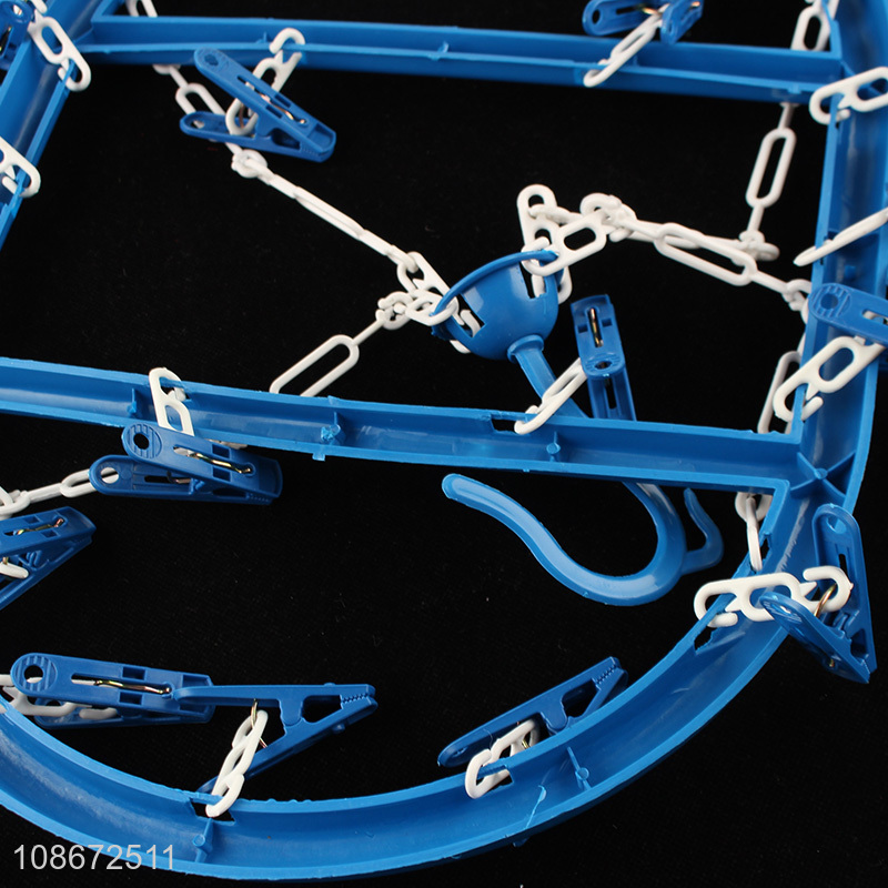Factory price plastic hanging underwear socks clips drying hanger