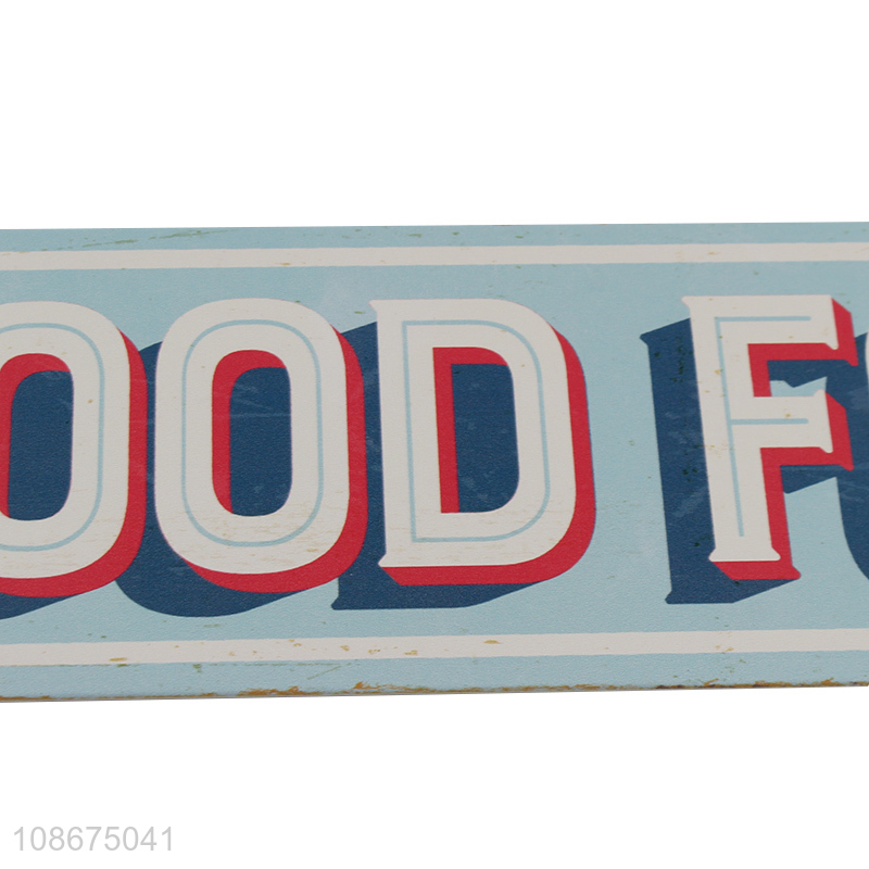 Good sale restaurant decoration metal plate printing tin metal sign