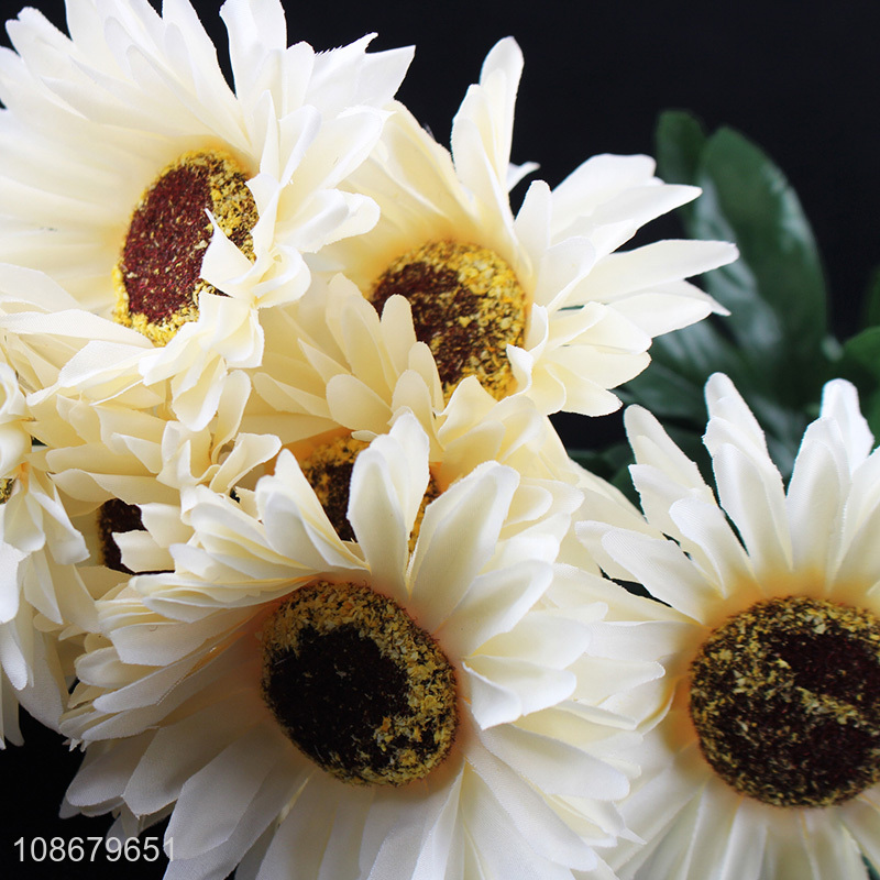 Hot sale 7 heads artificial flowers fake chrysanthemum for garden decoration