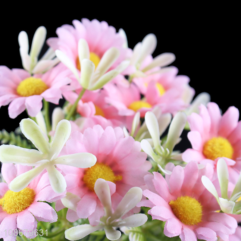 Good price 12 heads artificial flowers fake bouquet for kitchen decoration