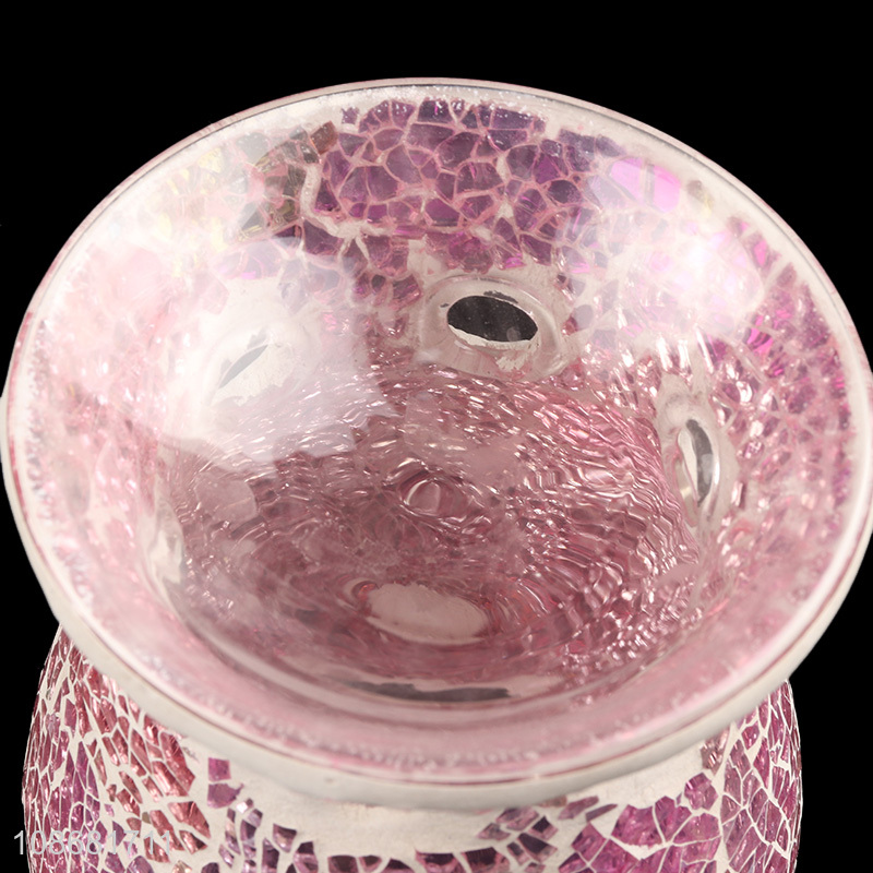 Top selling home décor mosaic glass incense burner glass candle holder wholesale