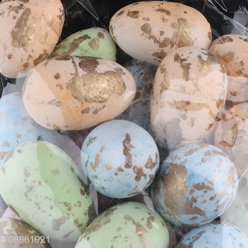 Hot selling 36pcs artificial bird eggs foam Easter eggs for decor