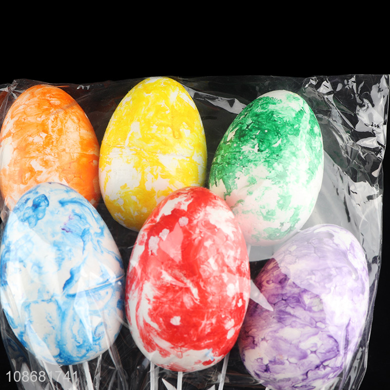 Factory supply Easter day party decoration foam Easter eggs picks