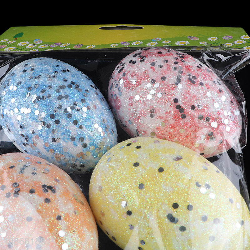 Good quality 6pcs colorful foam Easter eggs Easter basket stuffers