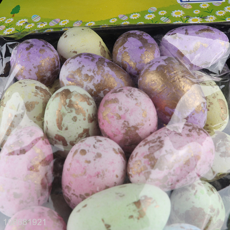 Hot selling 36pcs artificial bird eggs foam Easter eggs for decor