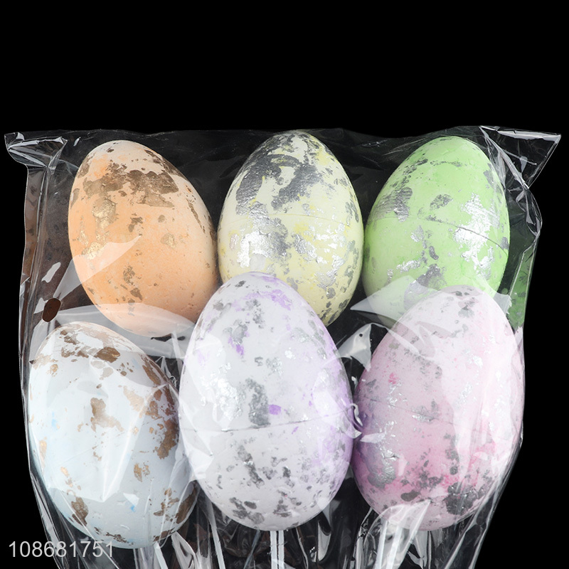 Online wholesale colorful foam Easter egg decoration decorative picks