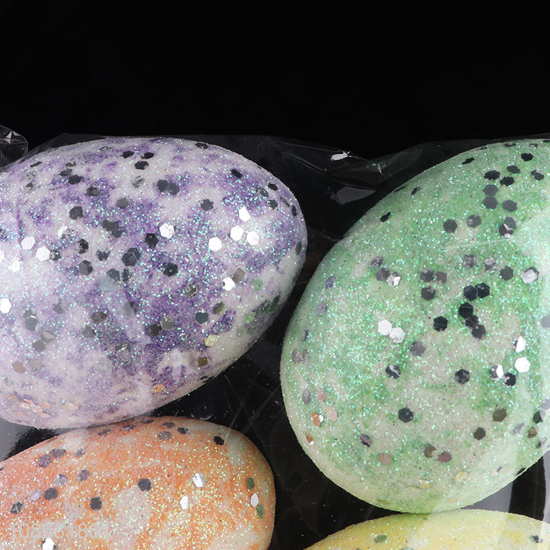 Good quality 6pcs colorful foam Easter eggs Easter basket stuffers