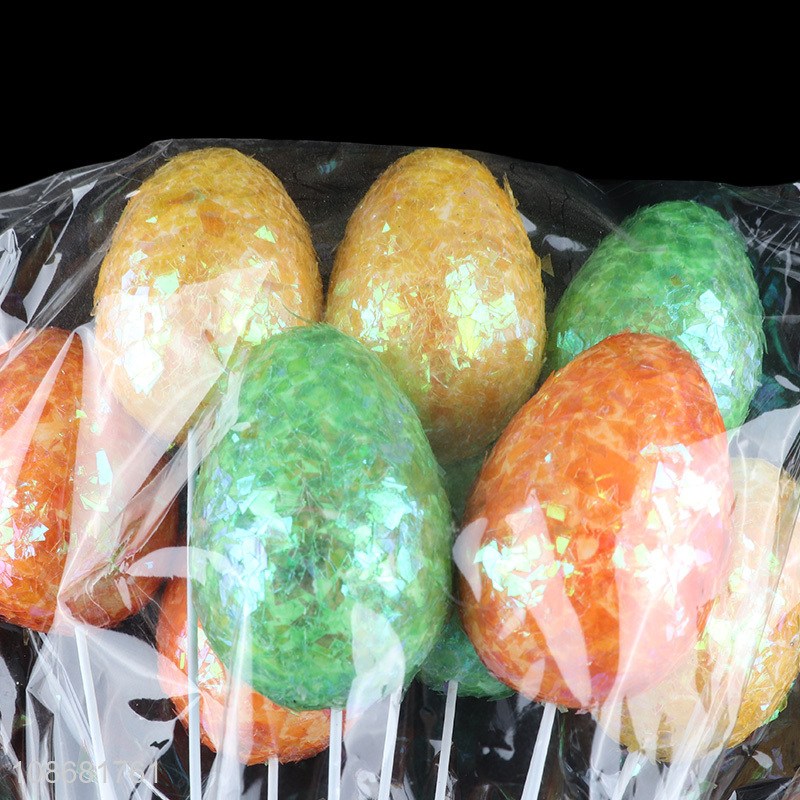 Wholesale foam Easter egg picks for craft and Easter party decoration