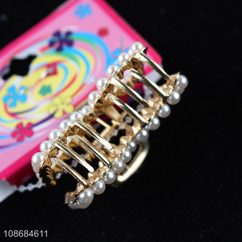 Most popular fashion delicate women pearl hair claw hair clips for sale