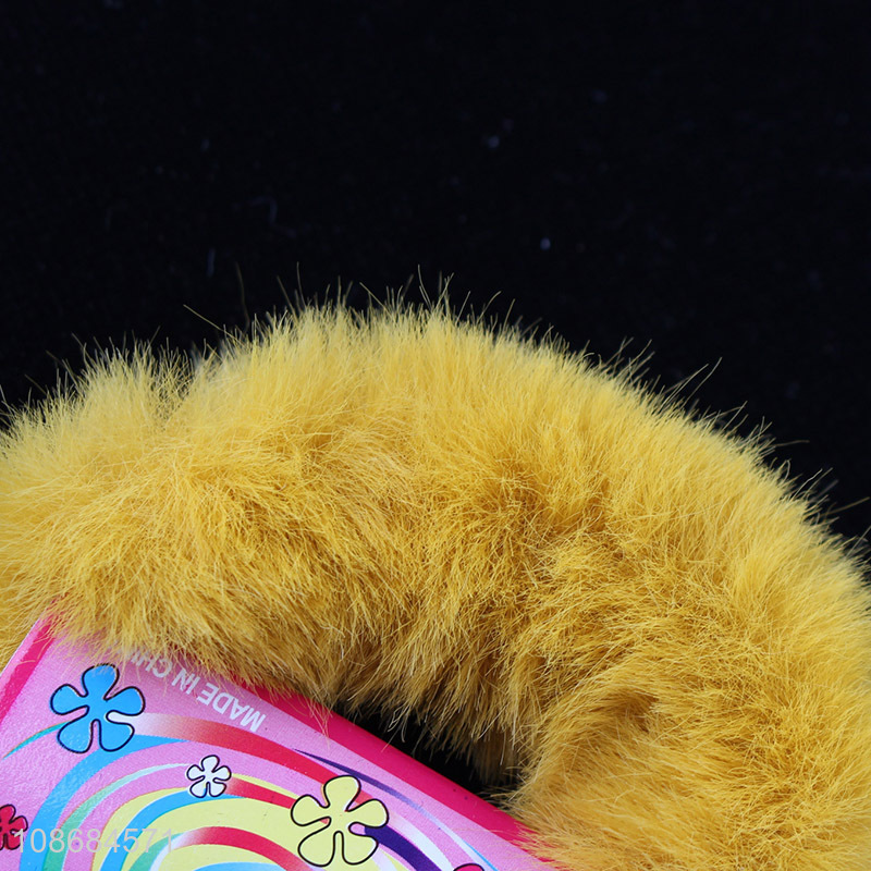 Factory wholesale yellow girls fashion hair rope hair ring for hair decoration