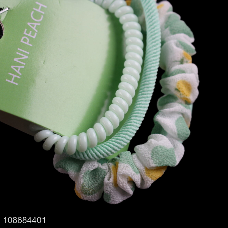 Top selling 5pcs fashion girls elastic hair ring hair rope wholesale