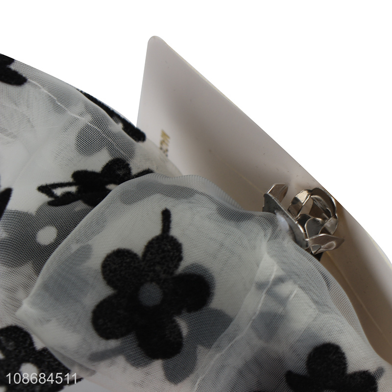 Hot selling fashion girls bow ribbon hair clips hairpin wholesale