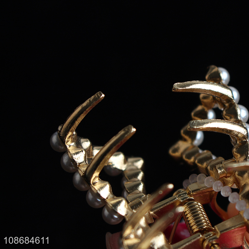 Most popular fashion delicate women pearl hair claw hair clips for sale