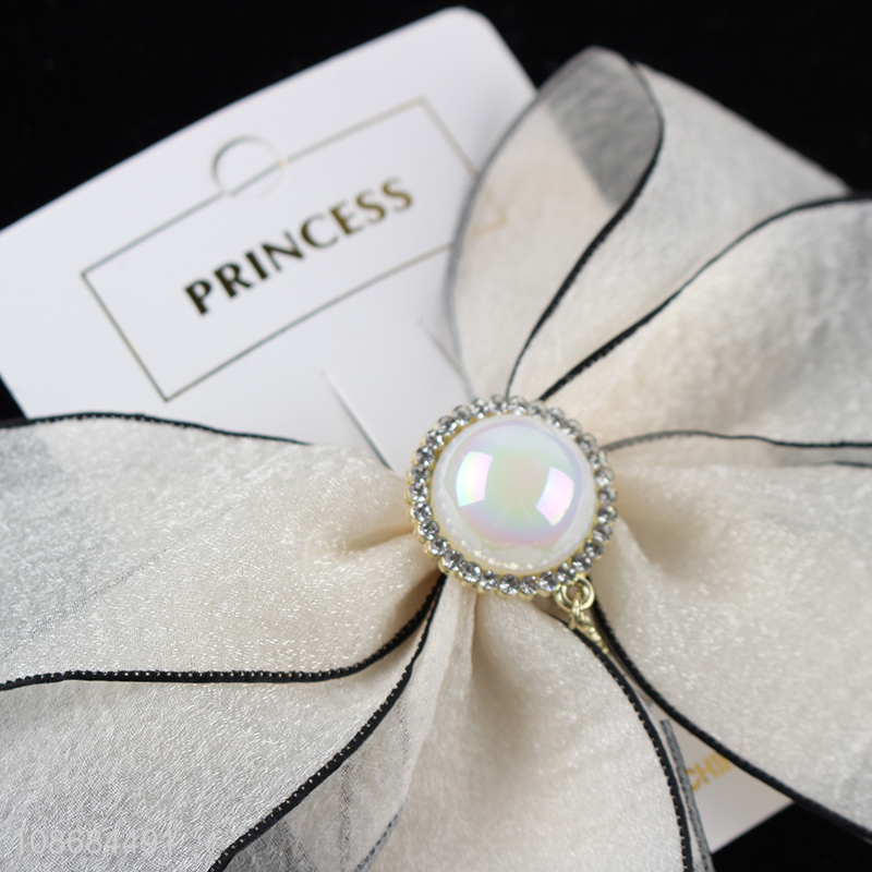 Low price fashion women hair accessories bow hairpin hair clips