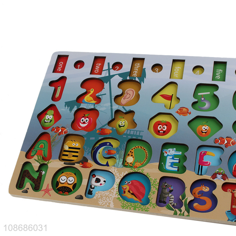 Online wholesale 5-in-1 kids educational toys wooden puzzle preschool toys
