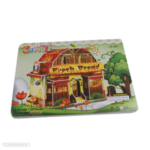 Good quality 33 pieces 3D bakery puzzle DIY toy for kids
