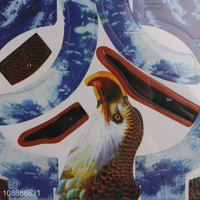 Hot selling kids educational DIY 3D eagle jigsaw puzzle toy