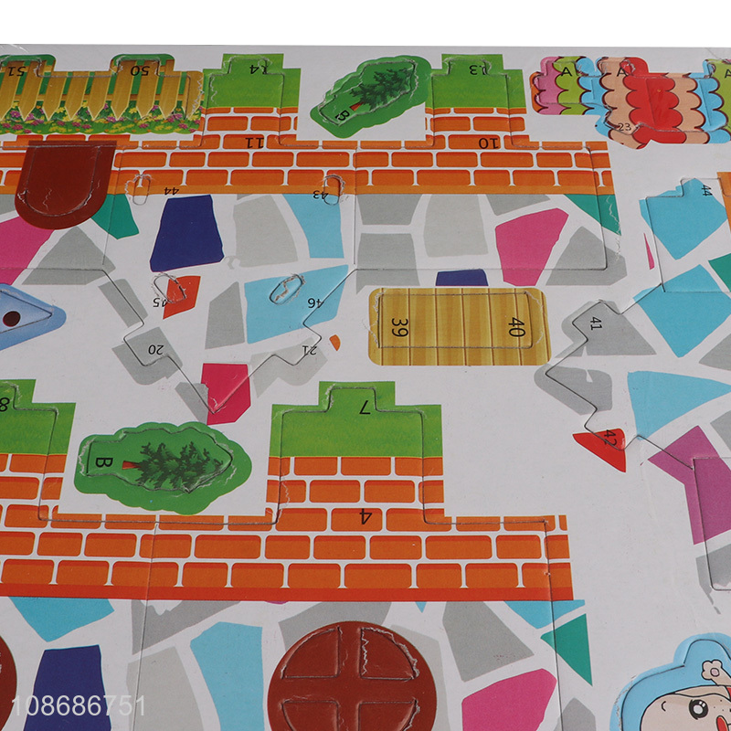 China supplier 3D windmill house puzzle DIY model building toy