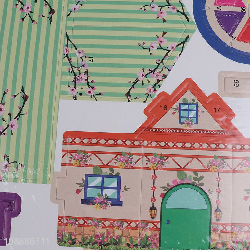 Factory price 29 pieces 3D house puzzle for kids boys girls