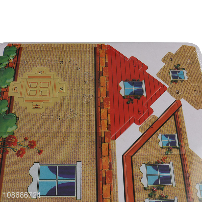 New product 33 pieces intelligent 3D garden villa puzzle toy