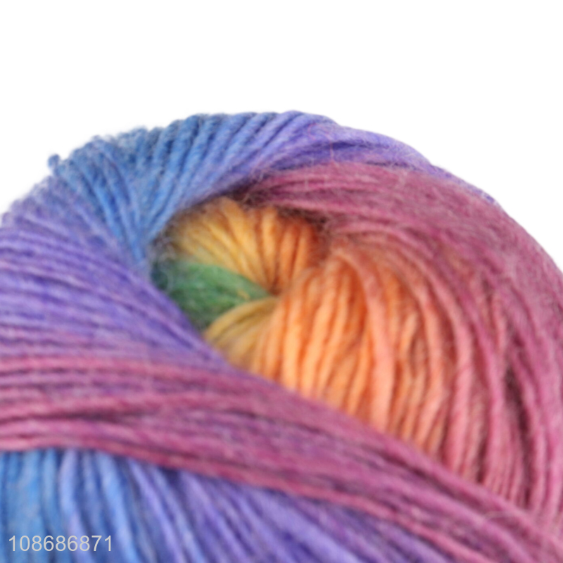 Factory price colored soft knitting wool yarn for hand knitting