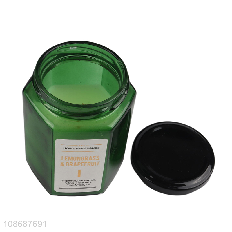 New arrival home decoration glass jar scented candle for sale