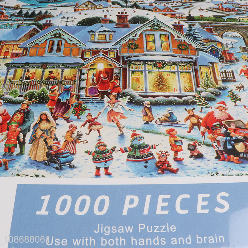 Popular product 1000 pieces puzzle Christmas day jigsaw puzzle