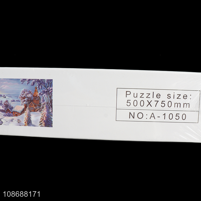 Customized 1000 pieces puzzle the snow is white jigsaw puzzle
