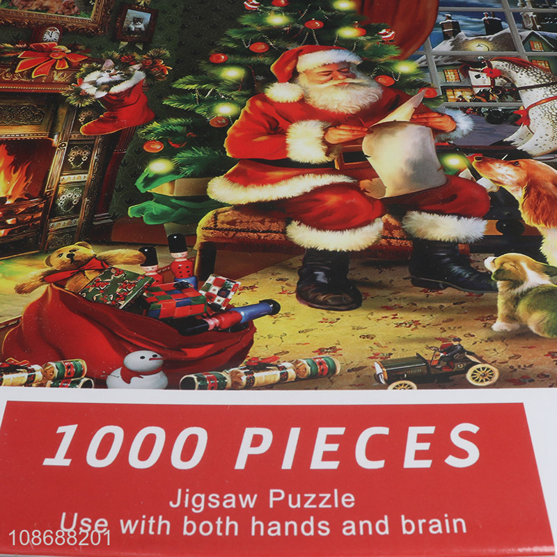 Hot selling 1000 pieces puzzle Christmas gift list jigsaw puzzle