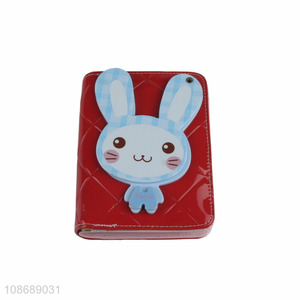 China factory cartoon girls portable wallet short zipper <em>coin</em> <em>purse</em>