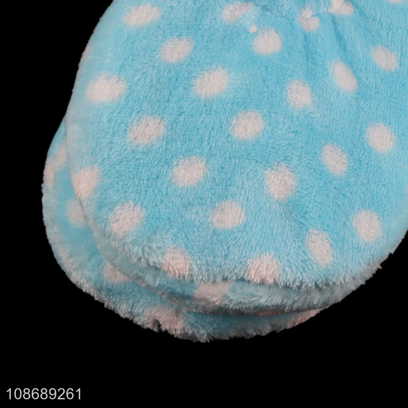 Hot selling women winter warm slippers polka dot plushy house slippers