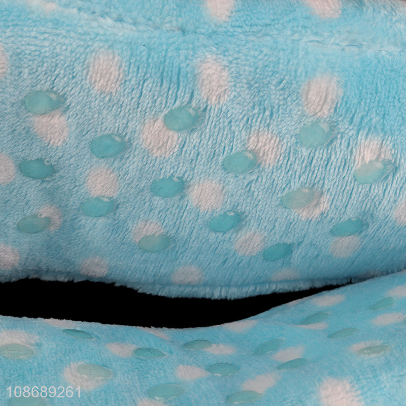 Hot selling women winter warm slippers polka dot plushy house slippers