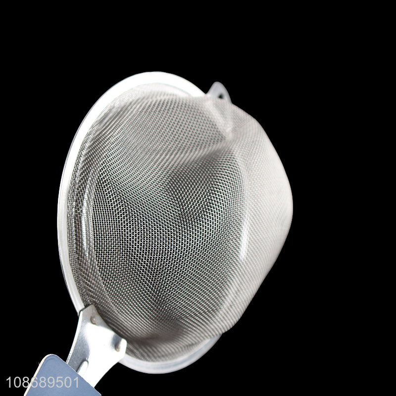Good quality kitchen tools stainless steel fine mesh strainer with handle
