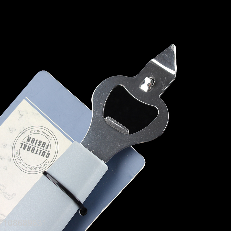 Promotional manual stainless steel bottle & can opener with plastic handle