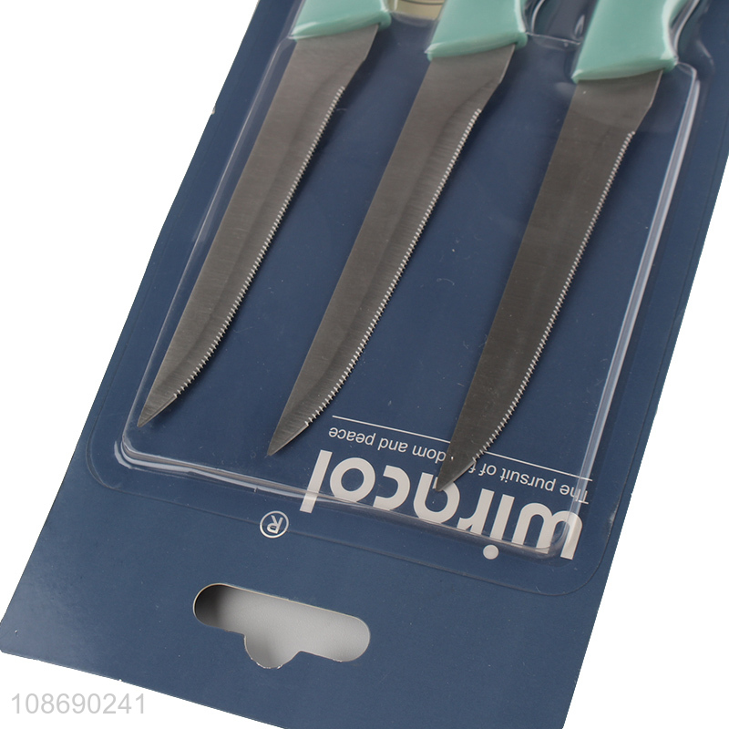 Yiwu market 3pcs multifunctional kitchen knife set fruits paring knife