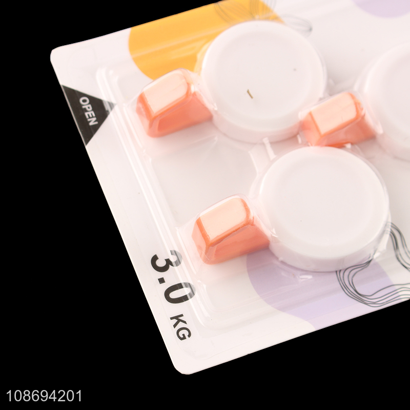 Good quality 3pcs heavy duty removable sticky wall hooks for hanging