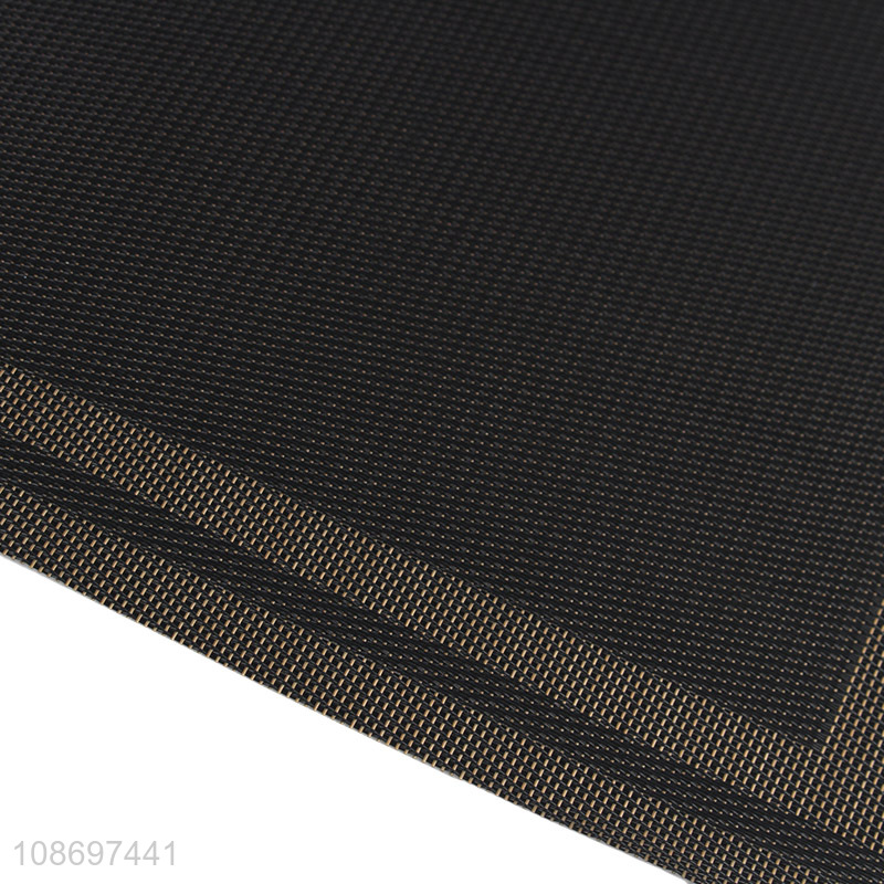 Top selling rectangle non-slip pvc place mat for table decoration