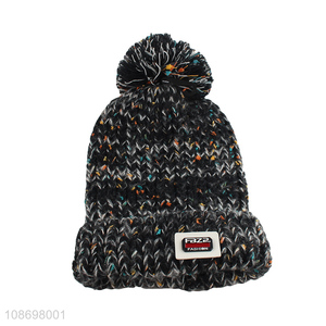 Most popular winter thickened warm acrylic beanies hat fashion hat for sale