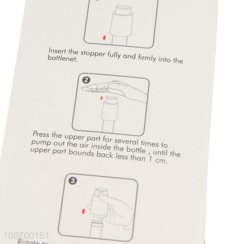 Best sale stainless steel wine vacuum stopper for bar accessories