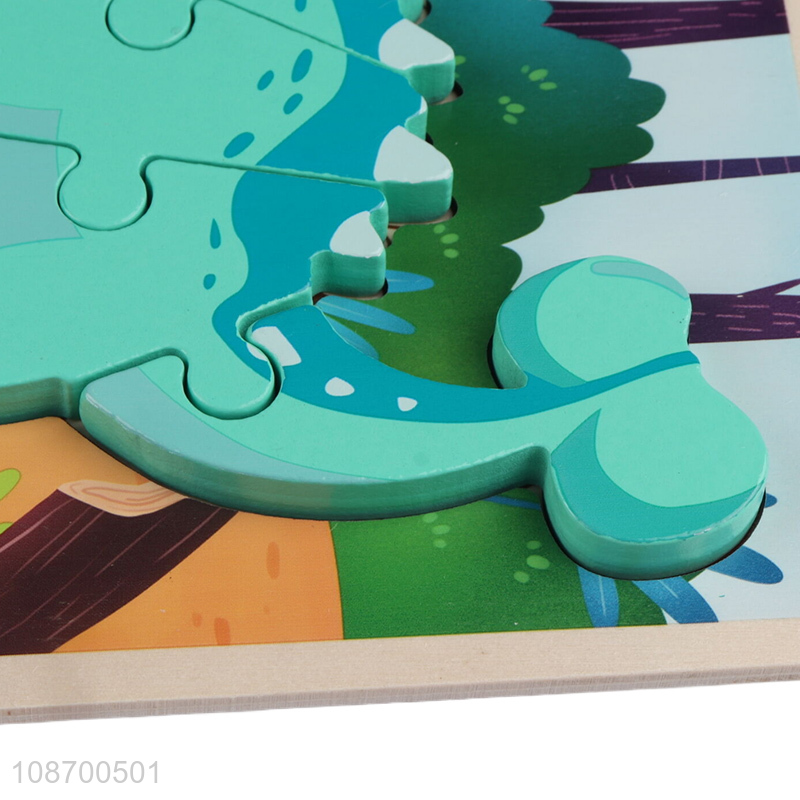 Hot sale cartoon dinosaur puzzle toy educational jigsaw games for kids