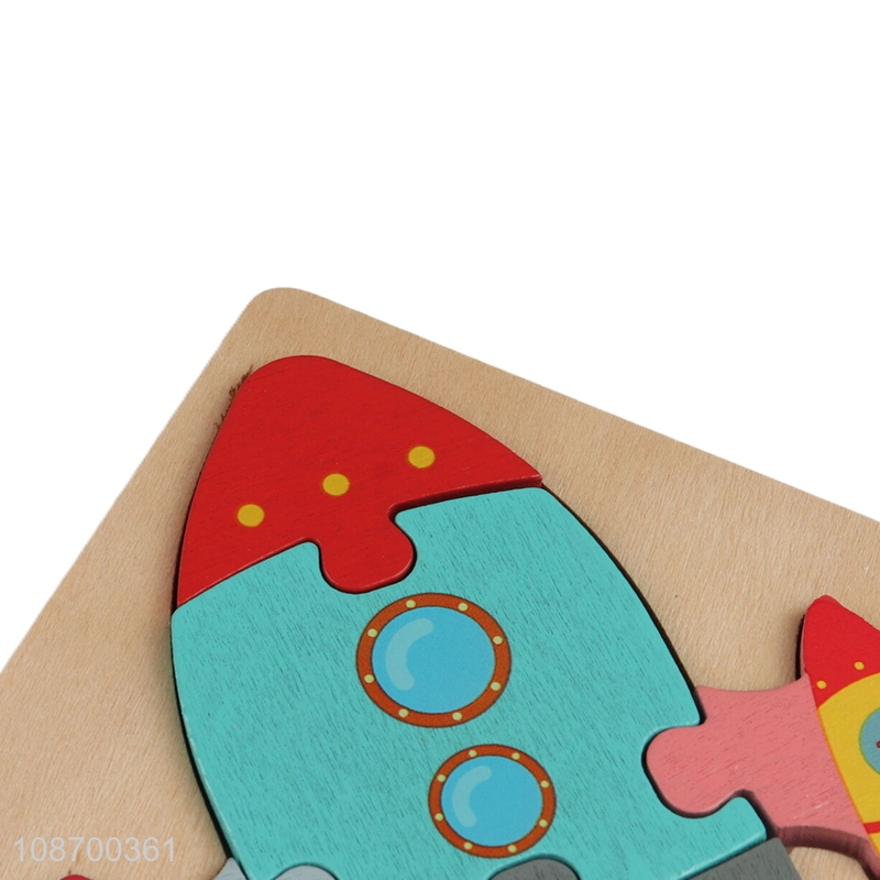 Most popular rocket shape children learning educational toy puzzle toy