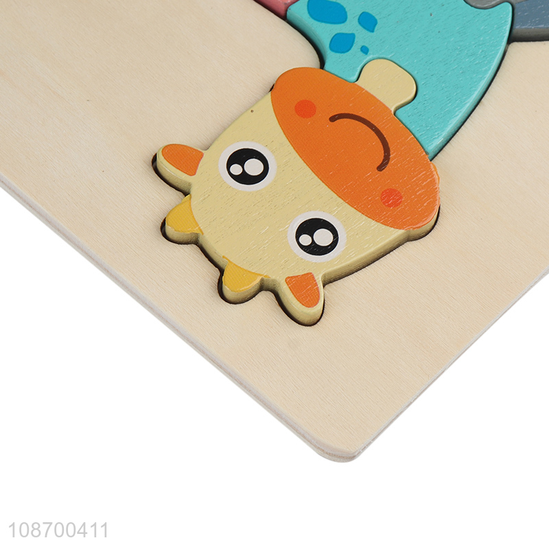 Good quality cartoon animal puzzle jigsaw games educational toy for kids