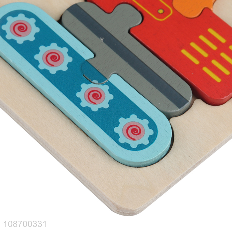 Popular products excavator cartoon children puzzle toy educational toy