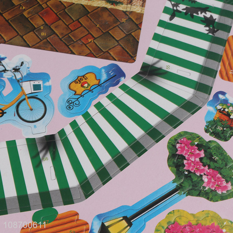 Wholesale 36 pieces 3D cafe jigsaw puzzle DIY model building toy