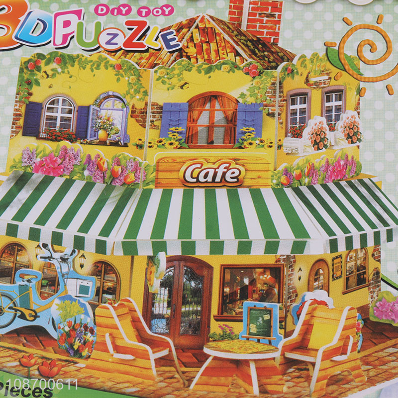 Wholesale 36 pieces 3D cafe jigsaw puzzle DIY model building toy