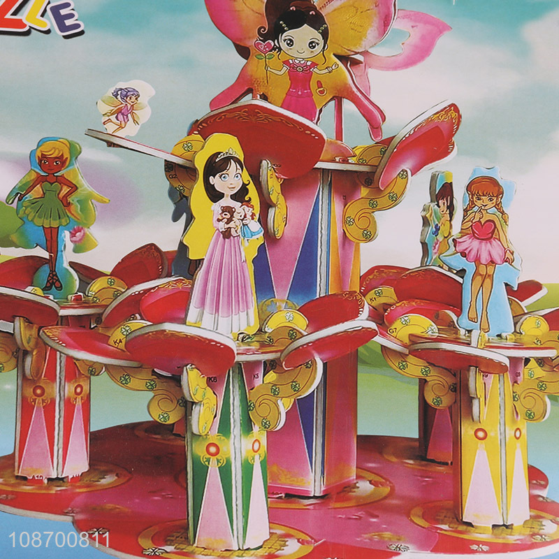 New product 3D fairy house jigsaw puzzle DIY model building toy