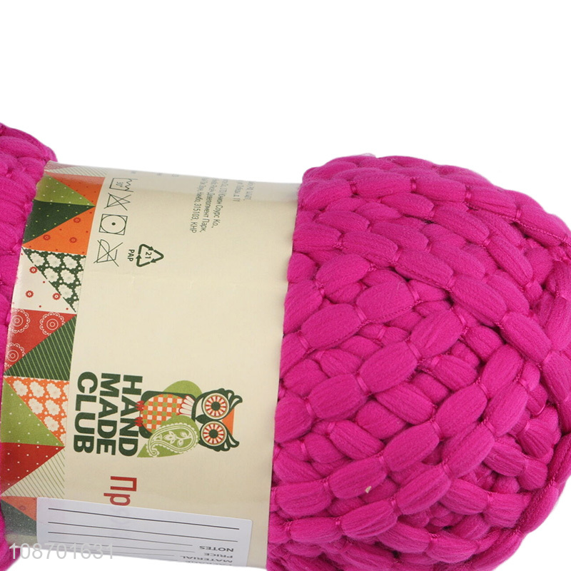 Wholesale 65g 100m chunky polyester yarn for hand knitting pet nest