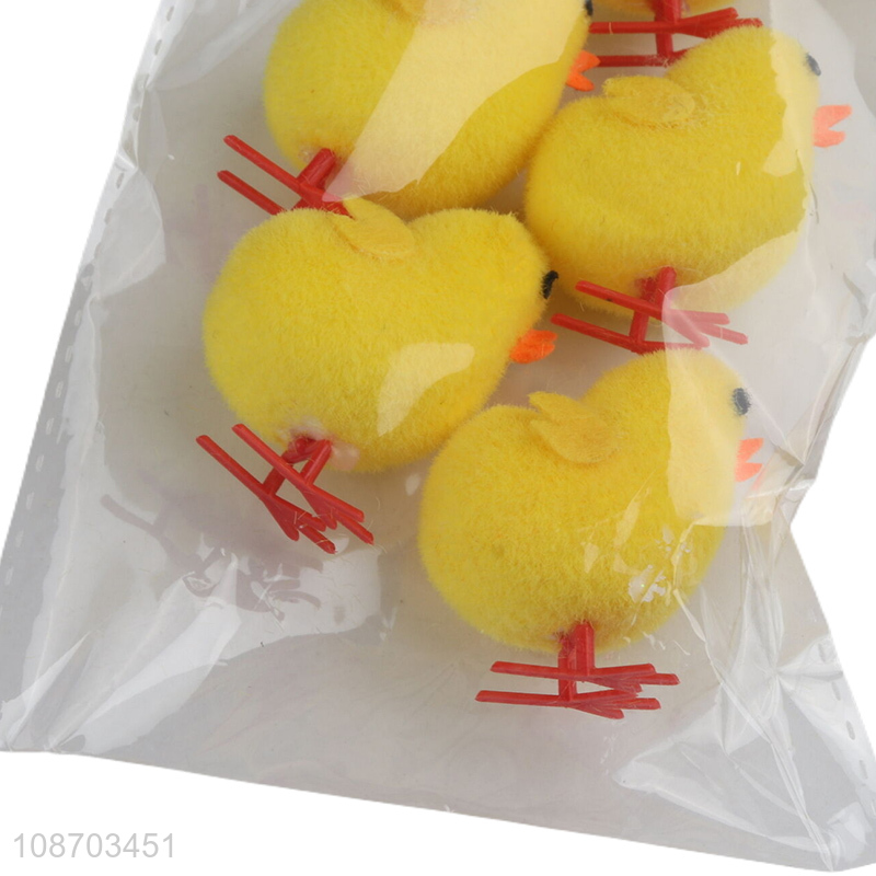 Wholesale mini fluffy Easter chicks figurines for Easter home table decoration
