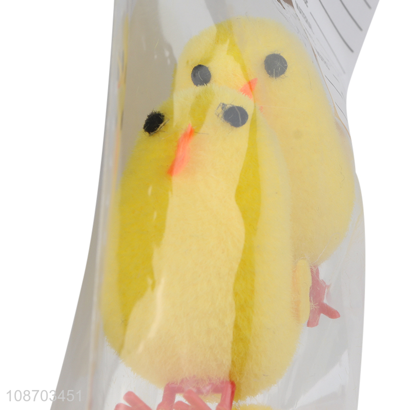Wholesale mini fluffy Easter chicks figurines for Easter home table decoration